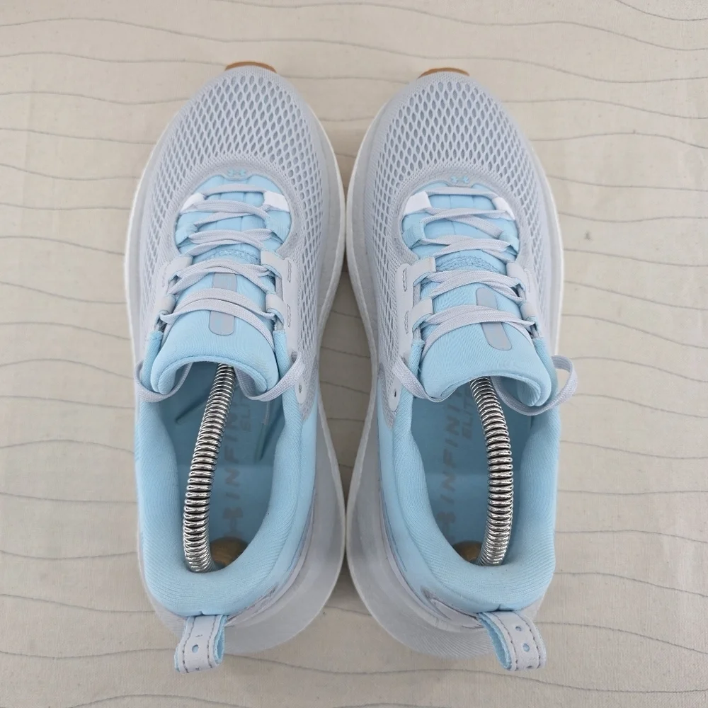 Under Armour Womens Infinite Elite 2 UA Halo Gray Blue Running Shoes Size 8 EUC